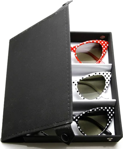 Vista 3 de zeroUV - Women's Retro Polka Dot Oversize Cat Eye Sunglasses 54mm
