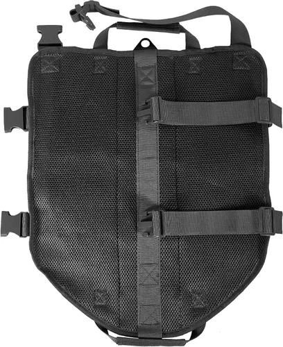 Vista 4 de [Negro] Arnés táctico del chaleco Molle del perro de servicio canino mediano Negro Medium