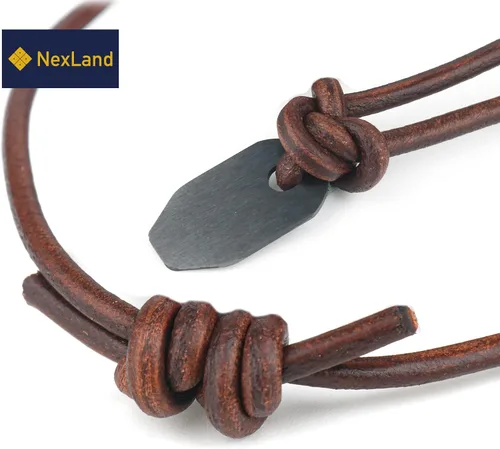Vista 6 de Collar de cerámica para iniciador de fuego, cordón de cuero FNL