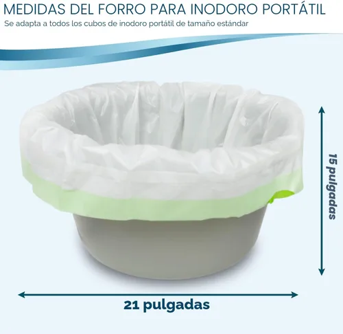 Vista 4 de Bolsas para orinales TidyCare (TC-002), 1 Disposable Waste Bags for Portable Toilet Chair Bucket and Bedpan for Adults in Medical Care Universal