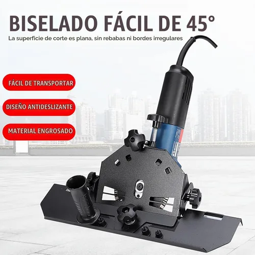 Vista 8 de Gazaar Herramienta de corte de ángulo de 45 grados, herramienta de biselado de azulejos de 45 grados para cortar piedra de cerámica, cortador
