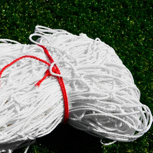 Vista 4 de Heavy Duty 1/16" Redes de balonmano lente (Color Blanco) (Individual o Par) – Calidad Profesional Para Su balonmano Court [Net World Sports]