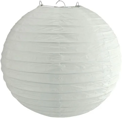 Vista 9 de Homeford Farol de papel redondo para colgar (14 pulgadas, blanco)