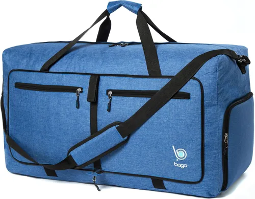 Vista 33 de Bago Travel Duffle Bag for Women & Men. Medium Duffel Bag for Traveling Todo negro
