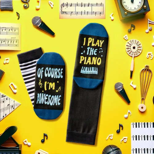 Vista 2 de Zmart Regalos divertidos para pianistas, regalos de música, regalos de piano para mujeres, hombres y adolescentes, regalos para amantes del piano