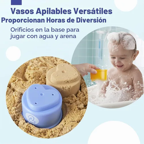 Vista 6 de hahaland Juguetes apilables para niños pequeños de 1 a 3 años - Vasos