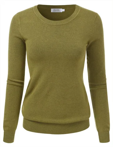 Vista 17 de Suéter Pullover de Punto Suave Premium para Mujer con Cuello Redondo y Manga Larga (S-XXL)