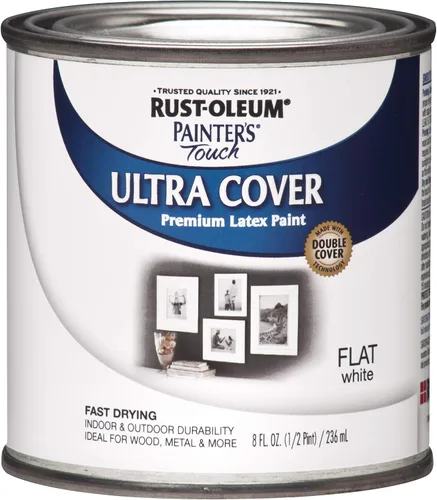Vista 30 de Rust-Oleum 1976502 Painter's Touch - Pintura de látex, cuarto de galón, negro plano, 32 onzas líquidas, (paquete de 1)