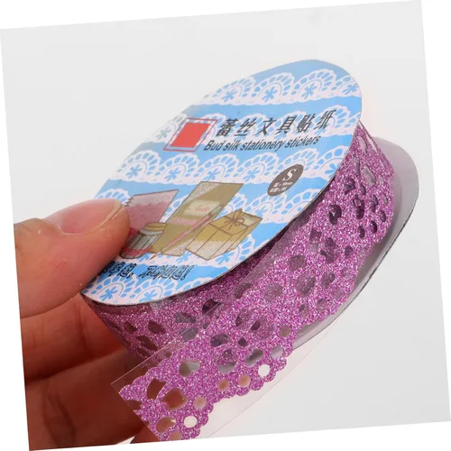 Vista 7 de 14 rollos de cinta de encaje macramé para decoración de calcomanías, cinta washi ancha Washi, cinta de envoltura de cinta de recortes, cinta