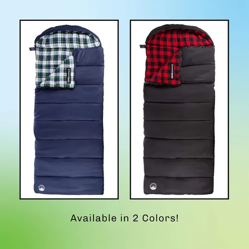 Vista 8 de Sleeping Bag - Lightweight Envelope-Style 32F Rated Outdoor Sleeping Bag with Hood and Carry Case for Backpacking, Camping and Hiking by Wakeman