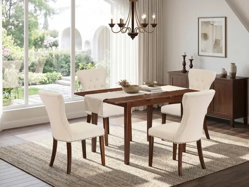 Vista 2 de East West Furniture NFGA5-MAH-32 Juego de comedor
