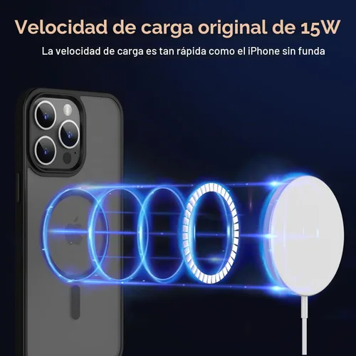 Vista 7 de MOCCA Funda magnética fuerte para iPhone 13 Pro Max, [compatible con Magsafe] [protector de pantalla de vidrio + protector de lente de cámara] Funda