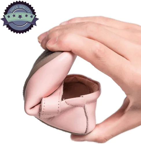 Vista 4 de Zapatos de bebé de cuero genuino para niñas y niños pequeños Mary Jane Zapatos de caminar Prewalker princesa vestido de boda zapatos zapatos