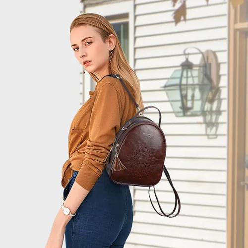 Vista 30 de T1953 Mochila para mujer, de piel sintética, para regalo para niñas y mujeres