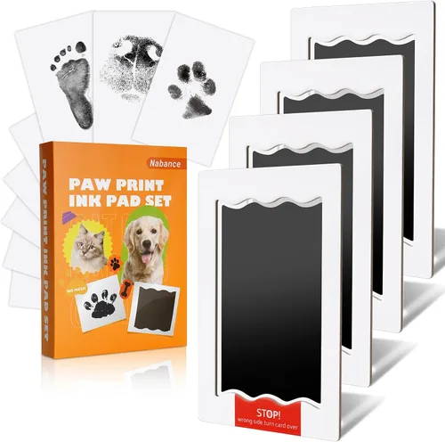Vista 9 de Nabance Kit de huellas para perros y gatos, impresión de patas y nariz