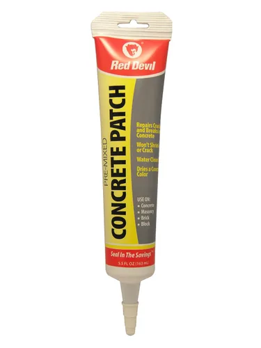 Vista 5 de Sika cryl Ready-Mix - Parche de concreto premezclado, gris, 1 cuarto de galón y Red Devil 0645 parche de hormigón premezclado, tubo de compresión