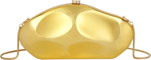 Vista 29 de Reberomantic - Bolso de mano para mujer con patrón de celosía, geométrico, con cadena, tipo clutch para la noche
