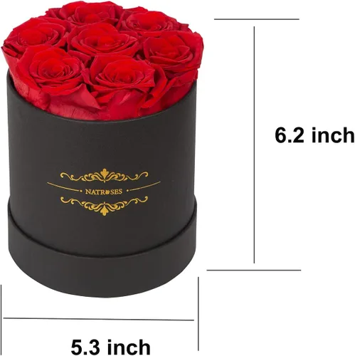 Vista 6 de NATROSES - Rosas preservadas, rosas en caja que duran hasta tres años, rosas duraderas para ella, regalos de flores preservadas para ella, regalos