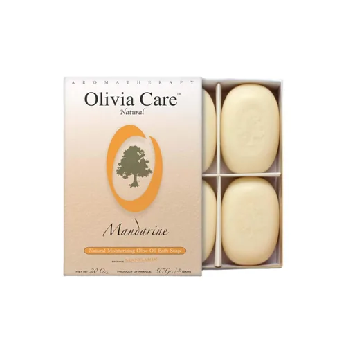 Vista 5 de Olivia Care Bath & Body Bar - Jabón de té verde, paquete de 4 cajas de regalo, orgánico, vegano y natural, contiene aceite de oliva, reparaciones