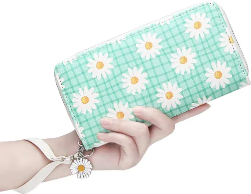 Vista 2 de KUKOO Womens Printed Zip Around Wallet Phone Clutch Purse Card Holder Organizer