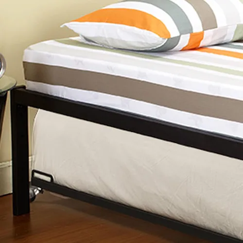 Vista 6 de Kings Brand Furniture - Cama de día de tamaño individual de metal negro (sofá cama) con nido enrollable