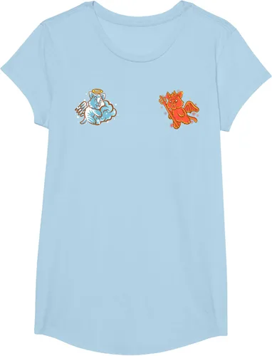 Vista 15 de Camiseta de gato ángel y diablo sentado en tu hombro Nerd Kitten, Negro