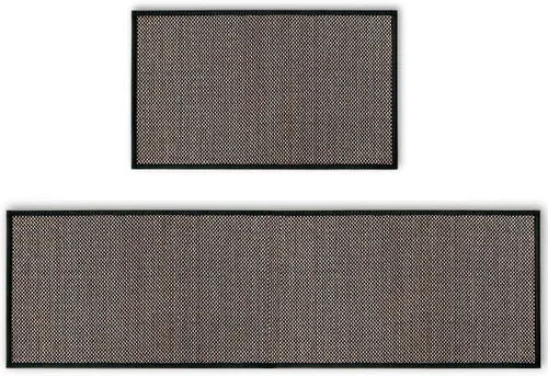 Vista 15 de Artoid Mode Juego de 2 alfombras y tapetes de cocina lavables, de goma antideslizante, absorbentes, para el frente del fregadero, 17 x 29 y 17 x 47