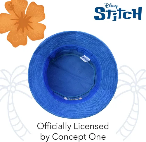 Vista 4 de Concept One Disney Lilo & Stitch Bucket Hat, Packable Travel Hat, Wide Brim Summer Hat