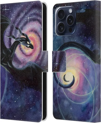 Vista 290 de Head Case Designs Officially Licensed Carla Morrow Galactic Entrancement Dragons Leather Wallet Case Compatible with Samsung Galaxy A07 4G