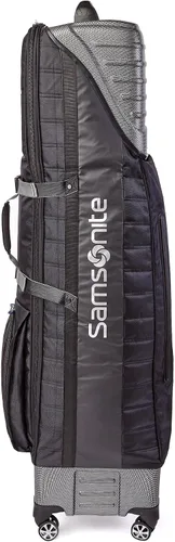 Vista 4 de Samsonite Bolsa de viaje de golf The Protector Hardside and Softisde con ruedas de tiburón, exterior impermeable, color negro