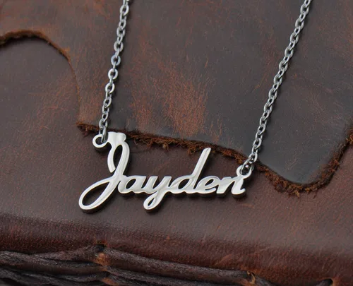 Vista 5 de Aoloshow Collar personalizado con nombre y pulsera hecha a medida con cualquier nombre, joyería de acero inoxidable para mujeres y mamás