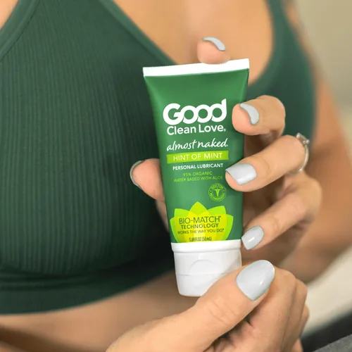 Vista 7 de Good Clean Love Almost Naked Hint of Mint - Lubricante orgánico a base de agua, lubricante personal con aloe vera, seguro para juguetes y condones