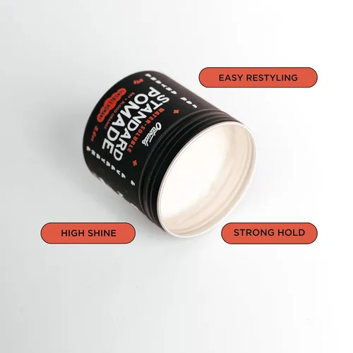 Vista 2 de O'Douds Pomada estándar para hombres, pomada natural para el cabello, fijación firme y acabado de alto brillo para un aspecto clásico, aroma a bahía