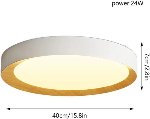 Vista 6 de Lámpara de techo LED de atenuación continua con control remoto regulable lámpara de techo LED creativa simple luz plana moderna accesorio de montaje
