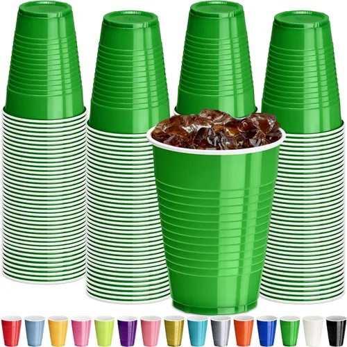 Vista 34 de DecorRack - Vasos desechables y reutilizables de 12 onzas para fiestas de cumpleaños, despedidas de soltera, campamentos, eventos en interiores y al