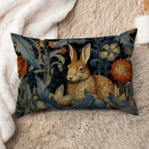 Vista 129 de ArogGeld Funda de cojín con flores verdes y blancas con flores grises y negras y hojas verdes en estilo chinoiserie, funda de almohada cuadrada