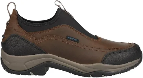 Vista 3 de Ariat Terrain Ease - Botas impermeables sin cordones para mujer tacón bajo de 1 a 2 pulgadas color marrón