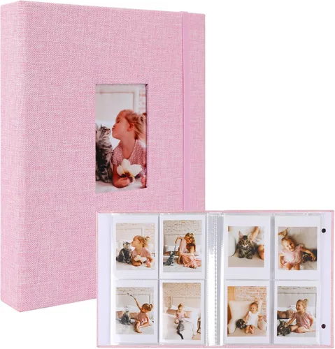 Vista 9 de Polaroid - Álbum de fotos, pequeño libro de imágenes con capacidad para 280 fotos, libro de recuerdos azul para imágenes de 2 x 3 pulgadas, álbum