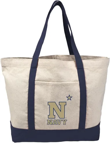 Vista 173 de Campus Lab Bolsa de lona con logotipo primario colegiado con bolsillo externo, bolsa de hombro reutilizable para ir de compras, playa Águilas A&m