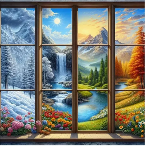 Vista 10 de Aestalrcus Kits de arte de diamantes de flores para adultos, kits de pintura de diamantes para adultos, pintura de diamante redondo de taladro