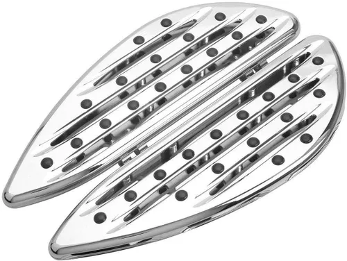 Vista 2 de INDNICE aluminio borde cortado estribos cromados para Harley touring Softail Deluxe Road King Electra Glide Ultra CVO Switchback Tri Glide FLHX