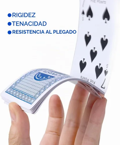 Vista 3 de GSE - Cartas Canasta de 2 barajas con valores de puntos, naipes azules 2 tarjetas azules