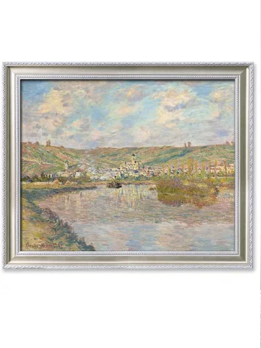 Vista 101 de IPIC - Reproducción artística de los lirios de agua de Claude Monet 1906, impresiones giclée coinciden con el marco dorado clásico, arte de pared