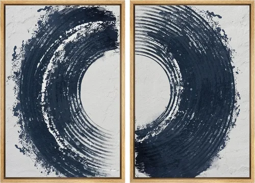 Vista 125 de SIGNWIN Lienzo enmarcado para pared, ilustraciones abstractas texturizadas en tonos beige terrosos, arte moderno, decorativo, contemporáneo
