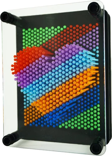 Vista 11 de Juguete sensorial 3D Pin Art Tamaño 5x3.7 pulgadas Agujas Pin Impresión Juguete Intelectual Divertido Rainbow Juguetes, Verde