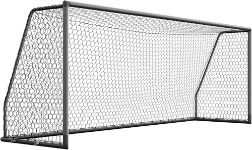 Vista 22 de NAIZEA Porterías de fútbol – 24x8/21x7/18x7/12x6/16x7/10x6/8x6/6x4 pies para patio trasero – Portería de fútbol de metal para jóvenes adultos