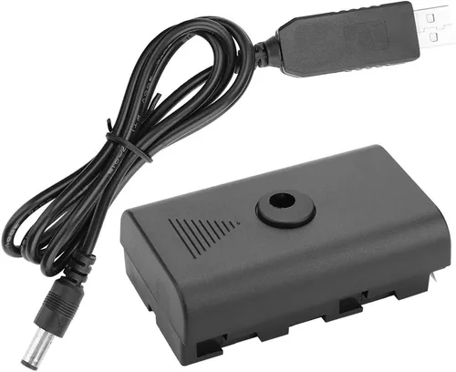 Vista 7 de NPF - Fuente de alimentación externa de batería ficticia, acoplador de batería ficticia para NPF550 F570 F770 F750 F970 F990 con cable USB