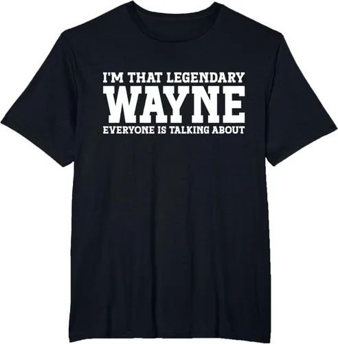 Vista 33 de Wayne Personal Name Funny Wayne Camiseta, Negro