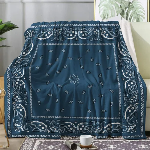 Vista 14 de Manta tipo bandana negra, manta de forro polar para sofá cama, mantas y mantas de cachemira, manta de franela de felpa súper suave y acogedora, 30 x