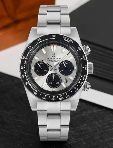 Vista 2 de VS75B Solar Chronograph 62MAS Sapphire C3 Luminous 41mm Dial 200M Waterproof Quartz Movement Wristwatch for Men